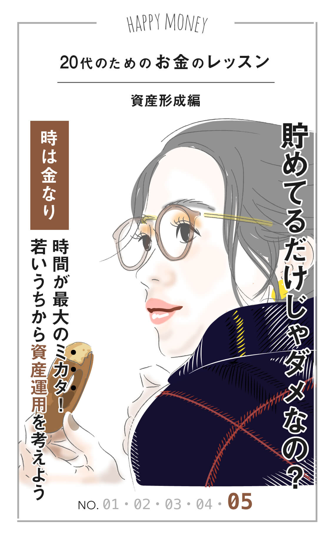 20代のためのお金のレッスン「資産形成編」貯めてるだけじゃダメなの？時は金なり 時間が最大のミカタ！若いうちから資産運用を考えよう