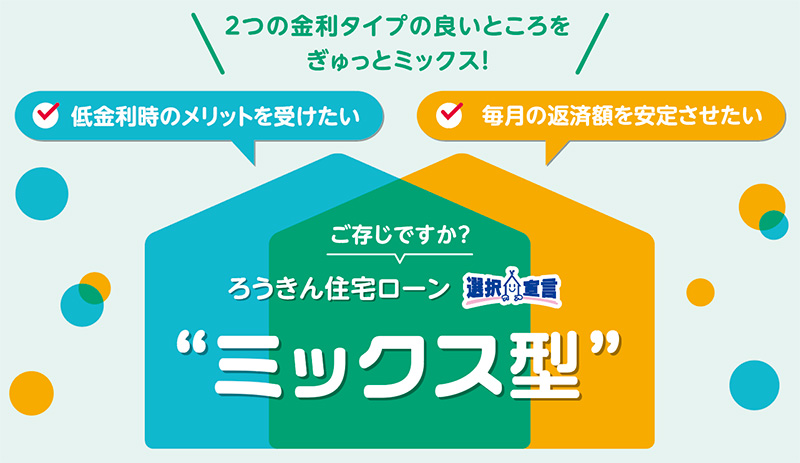 ろうきん住宅ローン選択宣言“ミックス型”